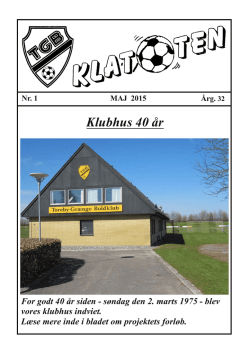 Nr 1. 2015 - Toreby Grænge Boldklub