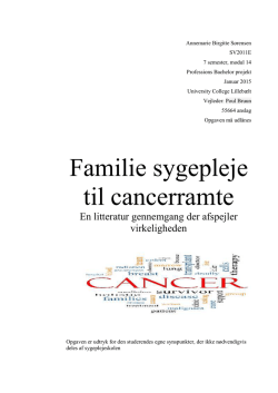 Familie sygepleje til cancerramte