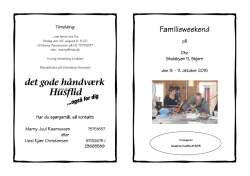 Program familieweekenden 2015