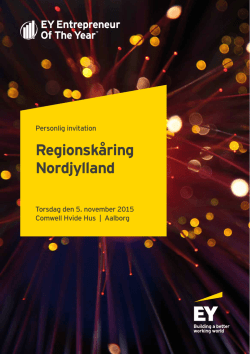 Regionskåring Nordjylland. Personlig invitation