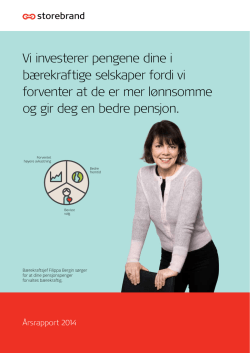 &Aring;rsrapport Storebrand ASA 2014
