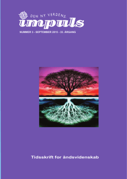 Tidsskrift for åndsvidenskab