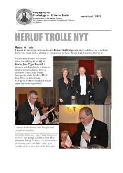 Herluf Trolle Nyt Marts April 2015