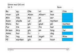 Diktat med 120 ord