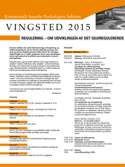 VINGSTED 2015 - Dansk Psykolog Forening