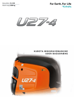 Kubota U27-4 brochure