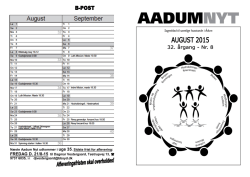 Næste Aadum Nyt udkommer i uge 35. Sidste frist for