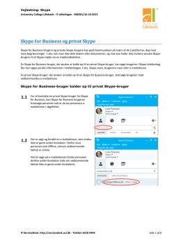 Skype for Business og privat Skype