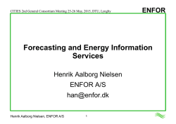 Forecasting and Energy information