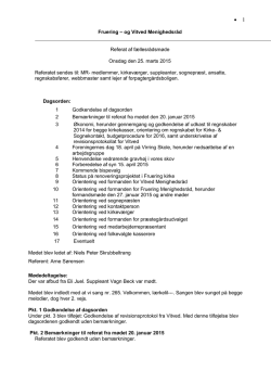 Referat af fællesrådsmøde 25. marts 2015