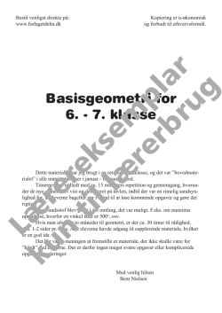 Basisgeometri for 6. - 7. klasse