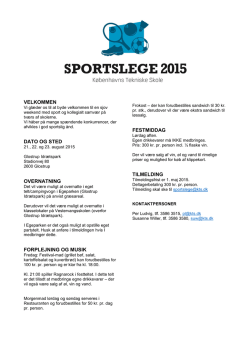 Invitation sportslege 2015