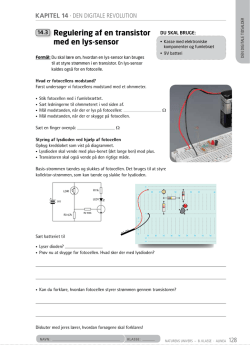 14.3 Regulering af en transistor med en lys