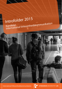 Introfolder 2015 - Syddansk Universitet