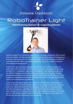 RoboTrainer Light - Syddansk Universitet