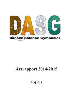 Maj 2015 - Danske Science Gymnasier
