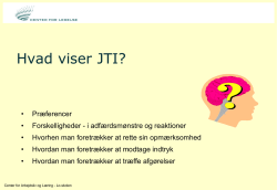JTI-analysen - kirkeby.mono.net<