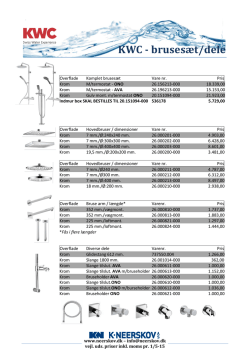 KWC - brusesæt/dele