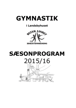 program for gymnastiksæsonen 2015-16