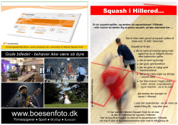 Brochure - Hillerød Squash Klub