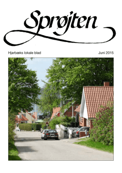 Hjarbæks lokale blad Juni 2015