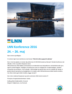 LNN Konference 2016 24. – 26. maj
