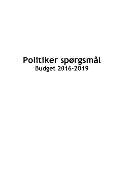 Politiker spørgsmål