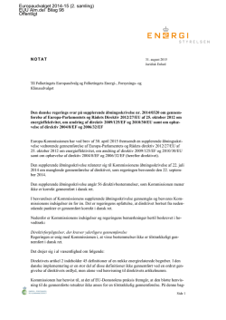 Notat til FEU og EFKU - åbningsskrivelse nr 2014