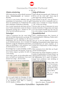 Skitse til indledende brev - Danmarks Filatelist Forbund