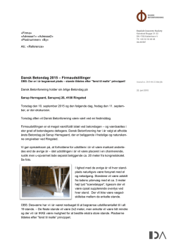 Dansk Betondag 2015 – Firmaudstillinger