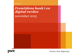 Fremtidens bank i en digital verden november 2015