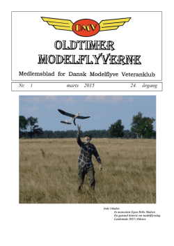 Oldtimeren 1-2015 - Dansk Modelflyve Veteranklub