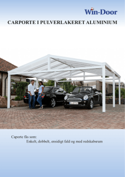 carporte i pulverlakeret aluminium - Win-Door
