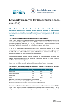 Konjunkturanalyse for Øresundsregionen, juni 2015
