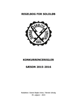 Dansk Skøjte Unions Regelbog for sololøb 2015-2016
