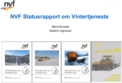 NVF Statusrapport for vintertjeneste