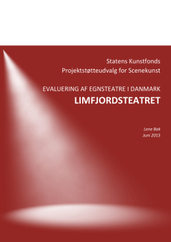 Evaluering af Limfjordsteatret - 2015