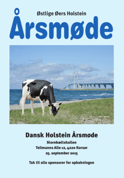 Årsmødehæftet - Dansk Holstein
