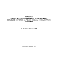 poročilo o nacionalni oceni tveganja