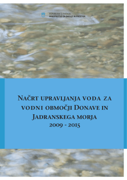Načrt upravljanja voda za vodni območji Donave in Jadranskega