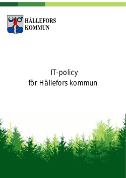 IT-policy för Hällefors kommun