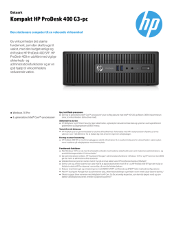 Kompakt HP ProDesk 400 G3-pc