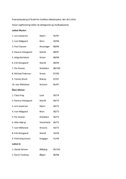 Resultater  - Hoven Jagtforening