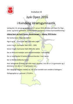 Invitation til jysk open 2016 dansk