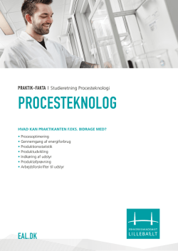 Procesteknolog - procesteknologi