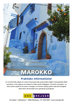 praktisk info marokko
