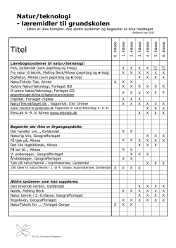 natur/teknologi-systemer