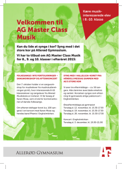 AG Pre-Master Class Musik