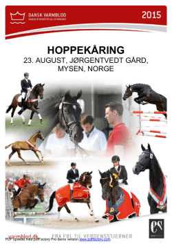 hoppekåring - Dansk Varmblod Norge