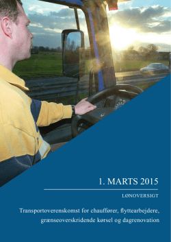 Lønoversigt for transportoverenskomst 2015 mellem DTLs